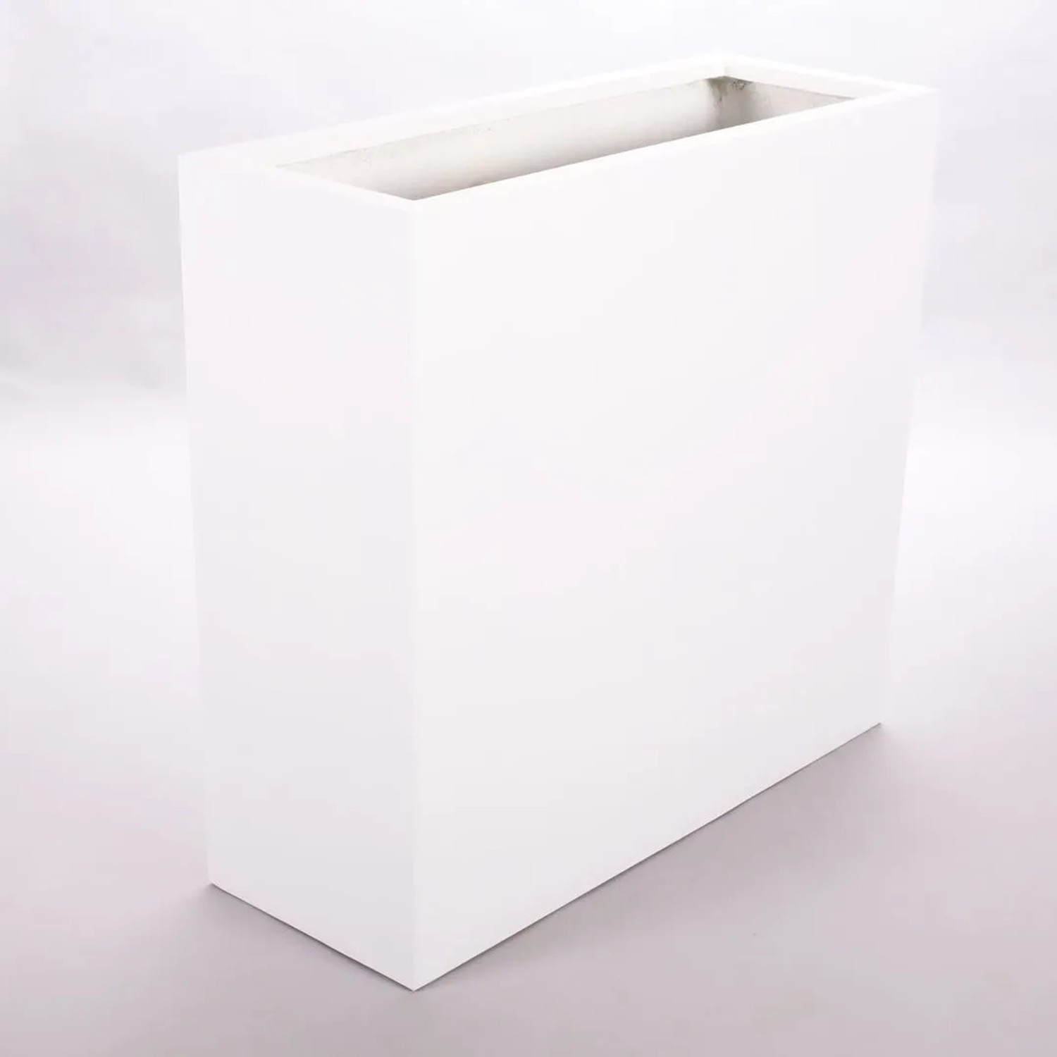 Elegant Einrichten Pflanzkübel Fiberglas Fiberglas Rechteckig 108x40x100cm Perlmutt-Weiß