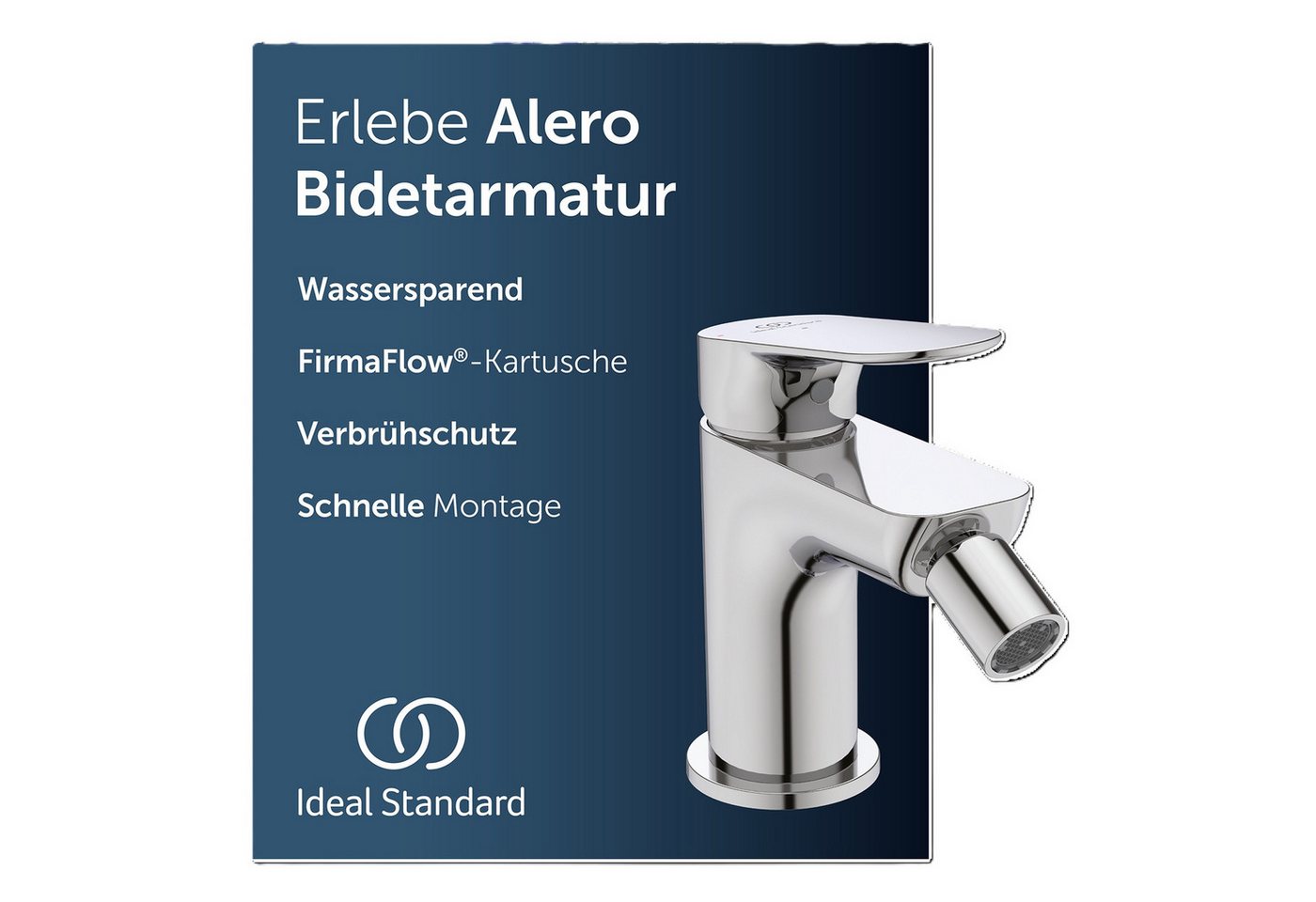 Ideal Standard Alero Bidetarmatur Auslaufhöhe 95 mm Chrom
