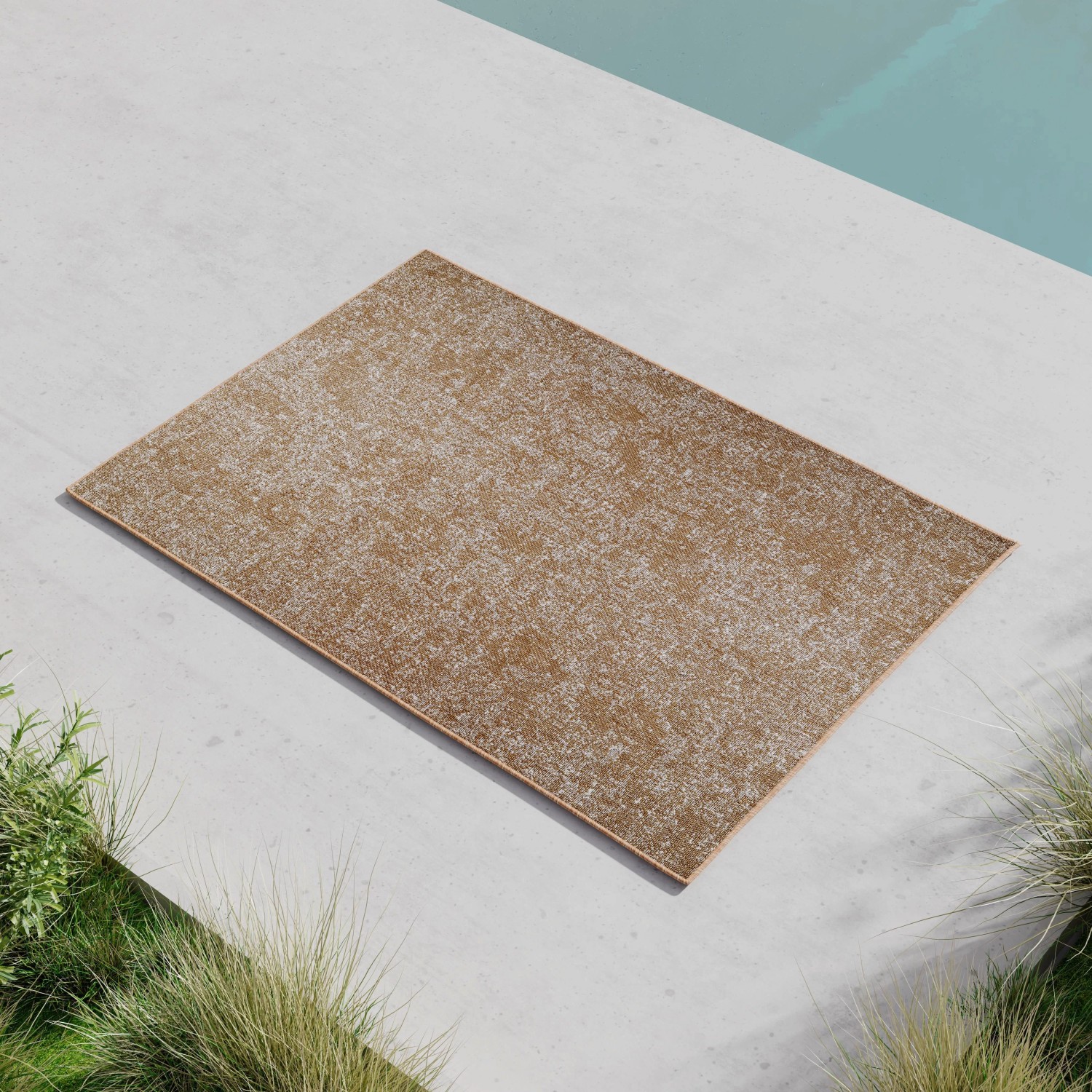 Bessagi Garden Outdoorteppich Viento Beige/Weiß ca. 120x170 cm