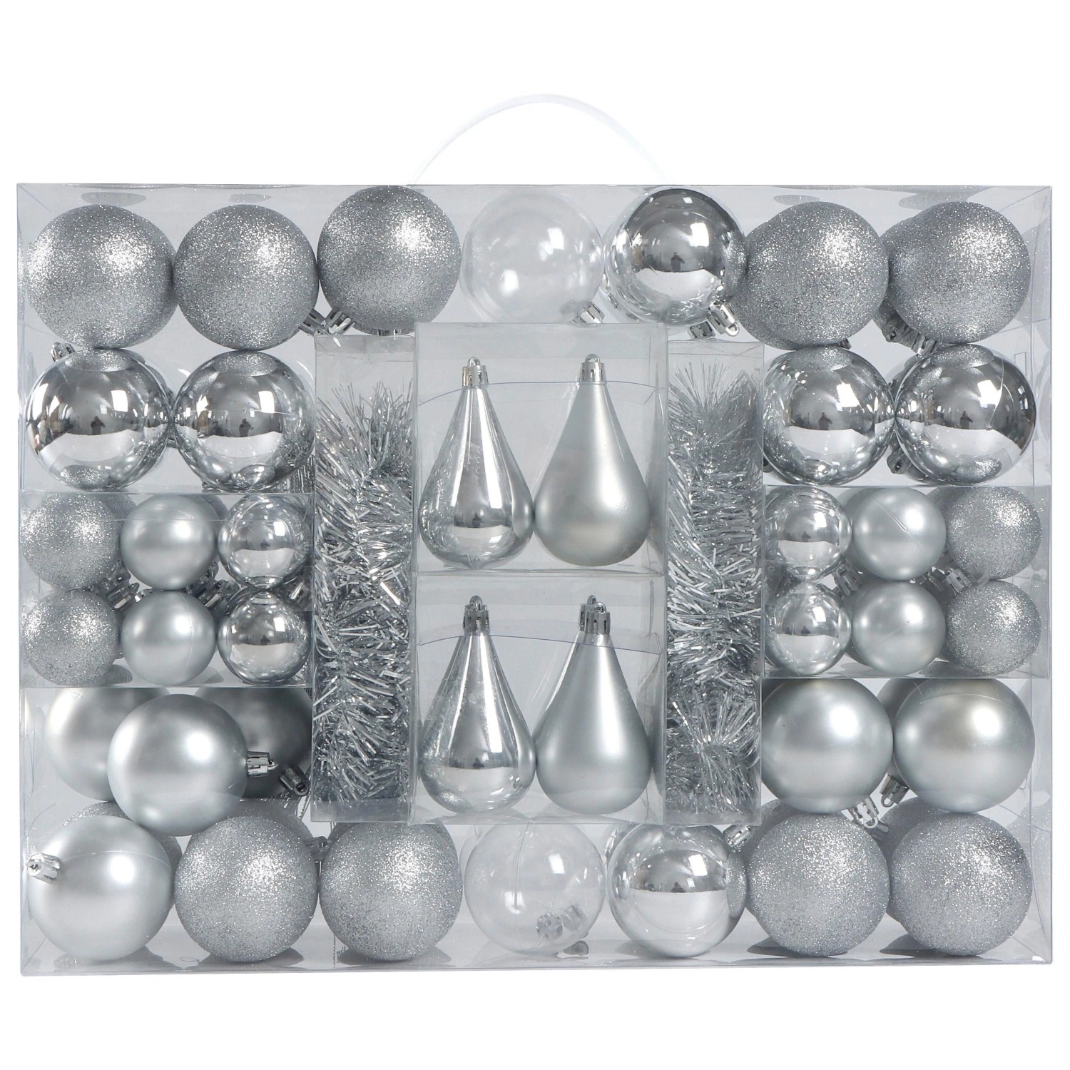 Modern Living Christbaumkugel-Set Joy Silberfarben
