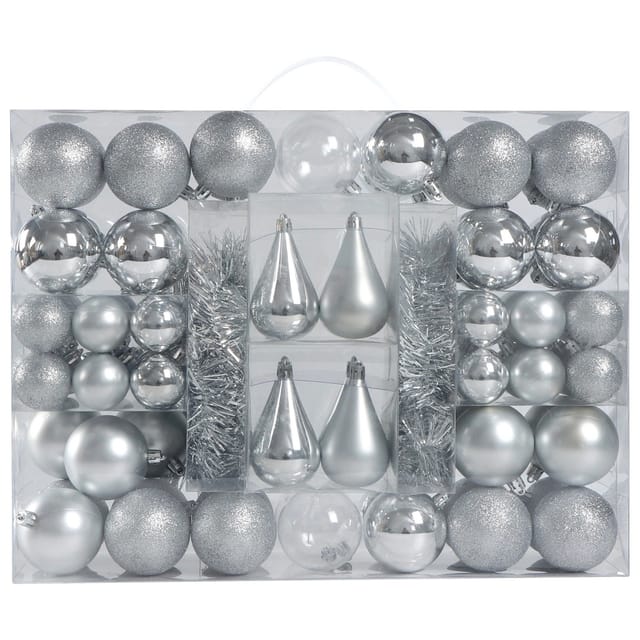 Modern Living Christbaumkugel-Set Joy Silberfarben