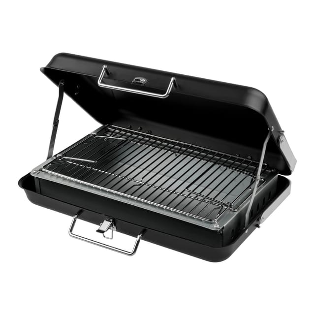 Mömax Holzkohlegrill Koffer-Camping Schwarz ca. 40,5x25x26cm
