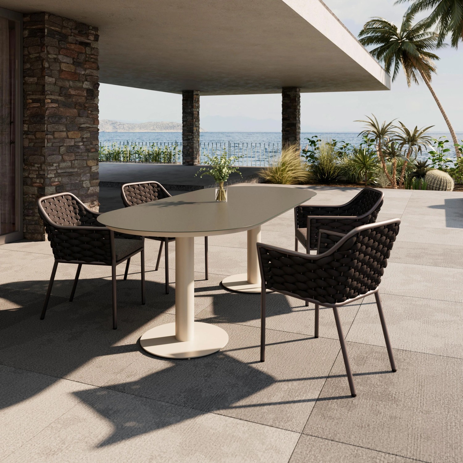 Mömax Gartentisch Monaco Beige ca. 220x100x75cm