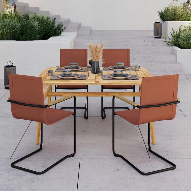 Bessagi Garden Gartensessel-Set 2-er Daisy Cotta aus Textilene/Metall