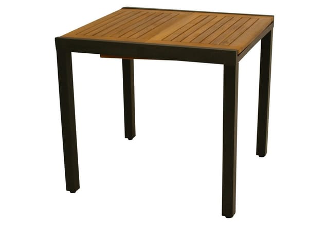 Degamo - Balkon-Ausziehtisch vicenza 80/120x70cm, Aluminium anthrazit + Akazie geölt, FSC®-zertifiziert