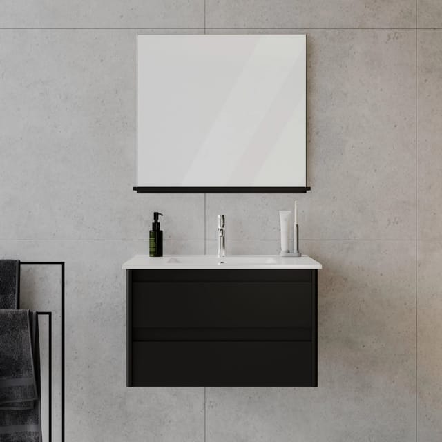 Bessagi Home Badezimmer Lucy Schwarz 3- teilig