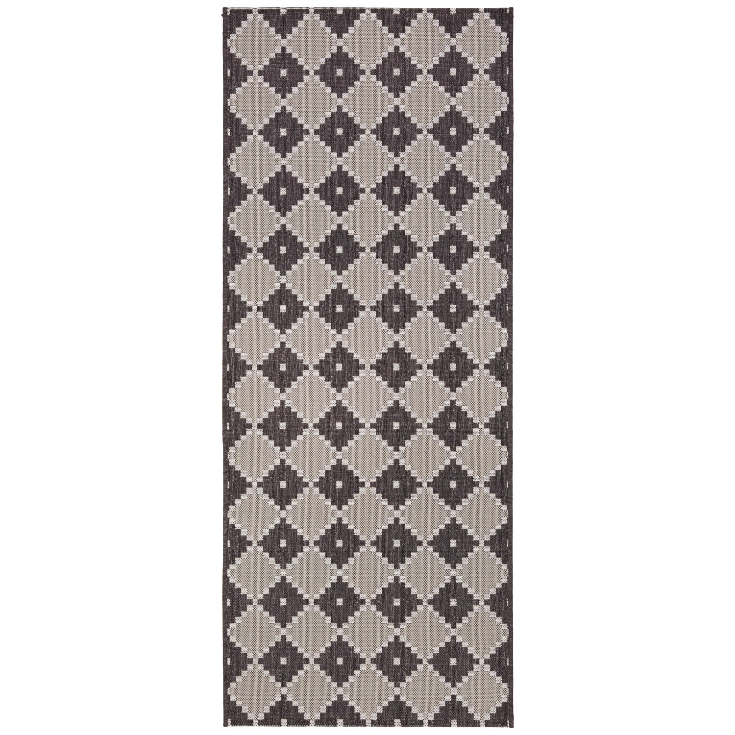Modern Living Flachwebeteppich Phoenix 2 in Anthrazit/Grau ca. 80x200cm