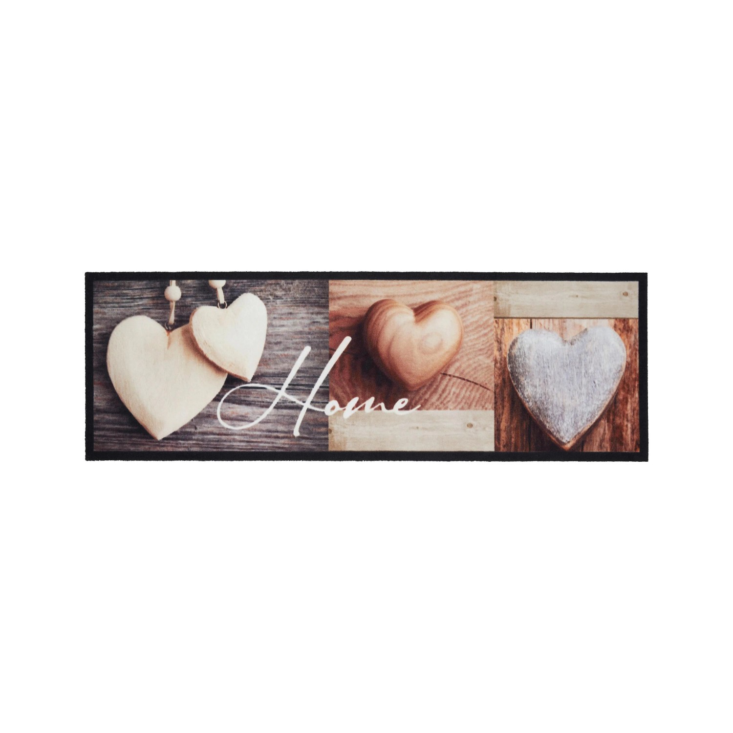 Modern Living Läufer Home Love Wood in Braun ca. 50x150cm