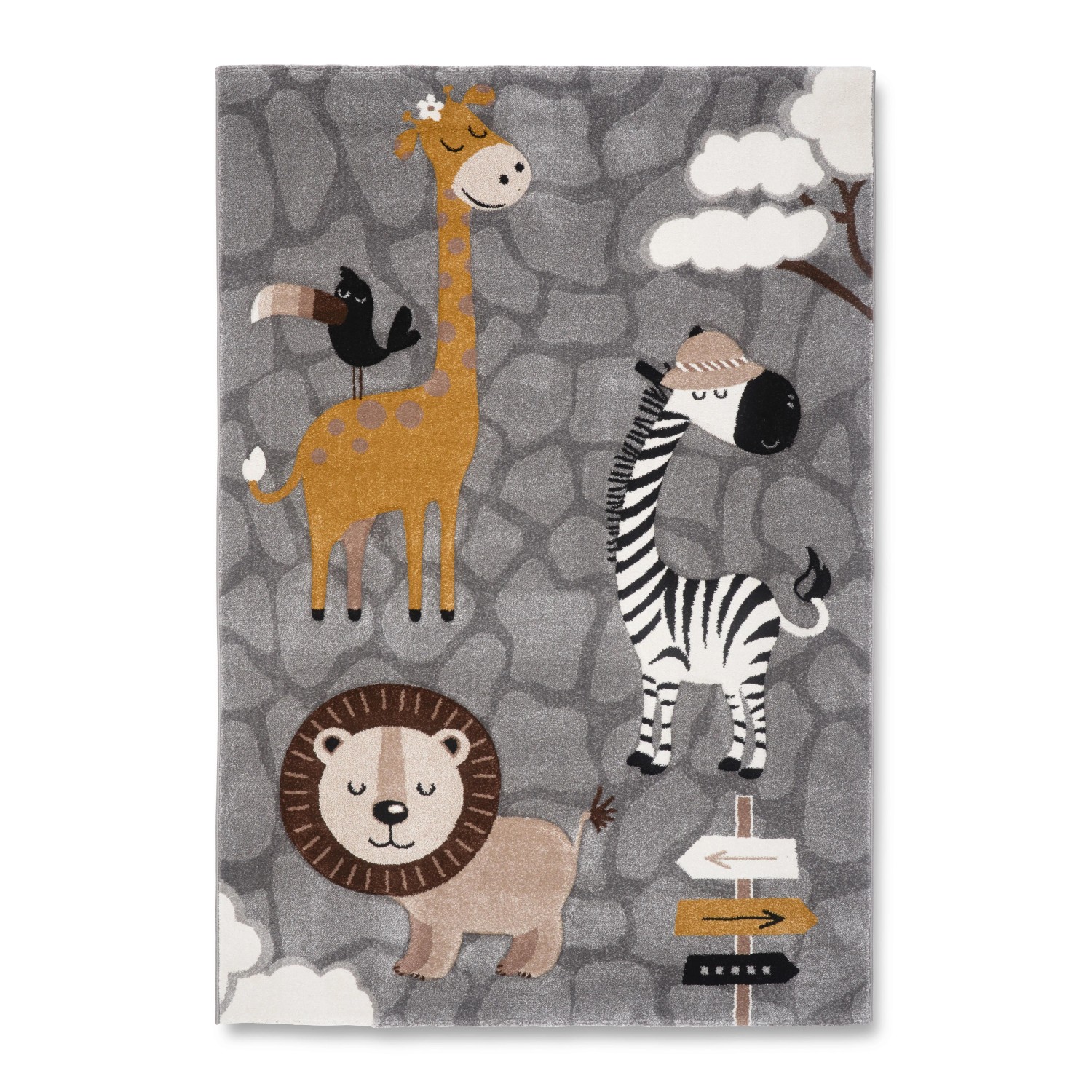 Mömax Kinderteppich Zoo 2 in Grau ca. 160x230cm