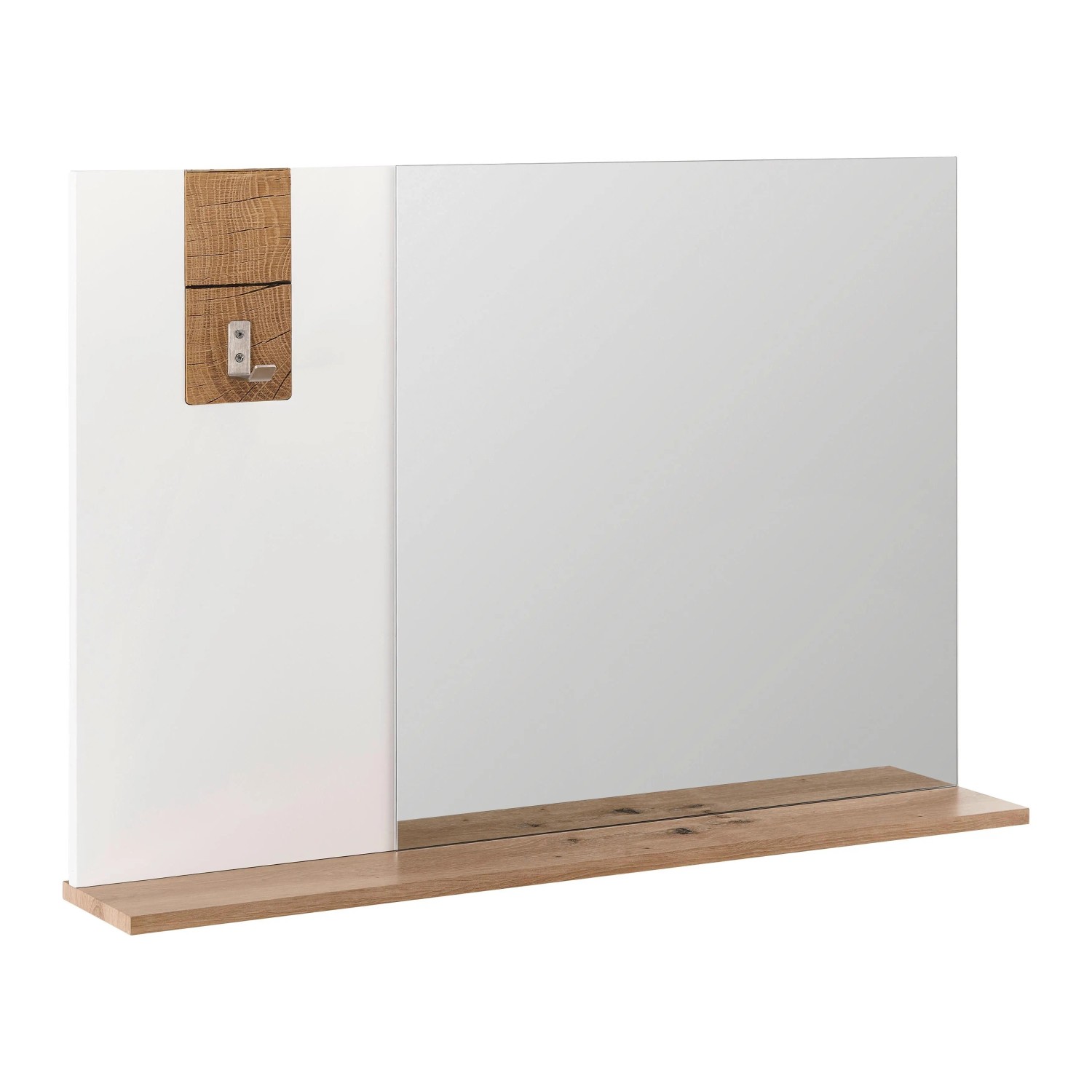 Bessagi Home Spiegel Cara ca. 90x62 cm Weiß/Eichefarben