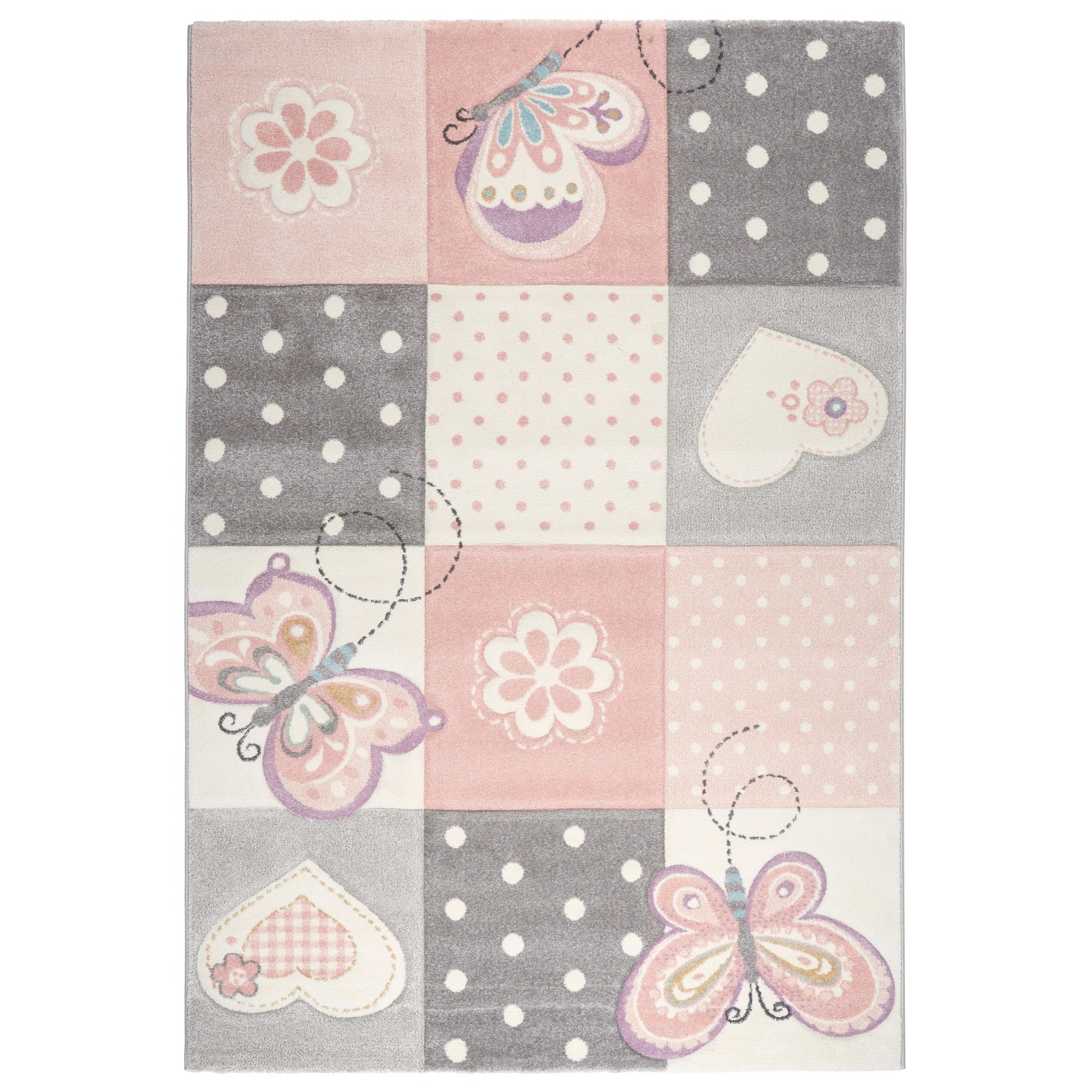 Mömax Kinderteppich Butterfly 2 in Rosa ca. 160x230cm