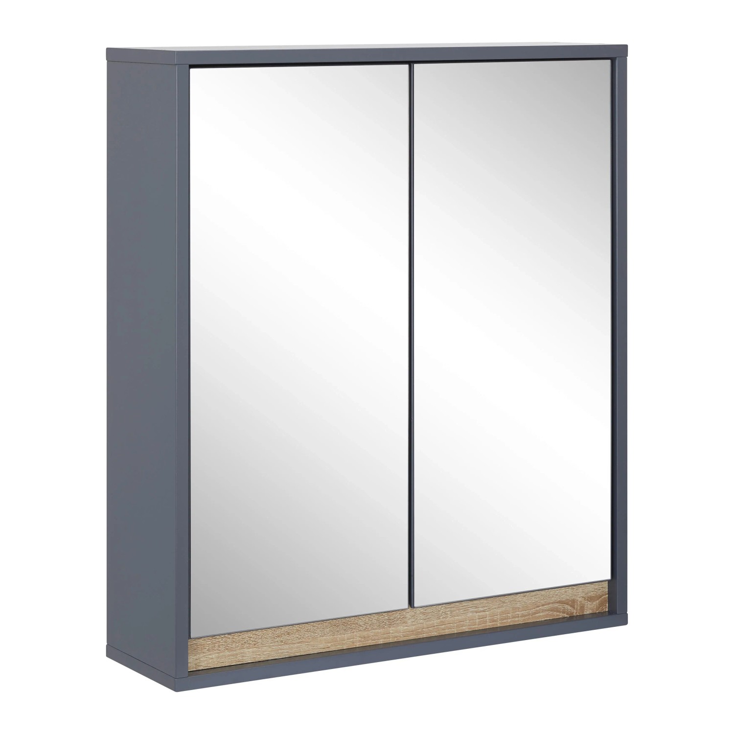 Bessagi Home Spiegelschrank Massimo Dunkelgrau ca. 60x70x18 cm