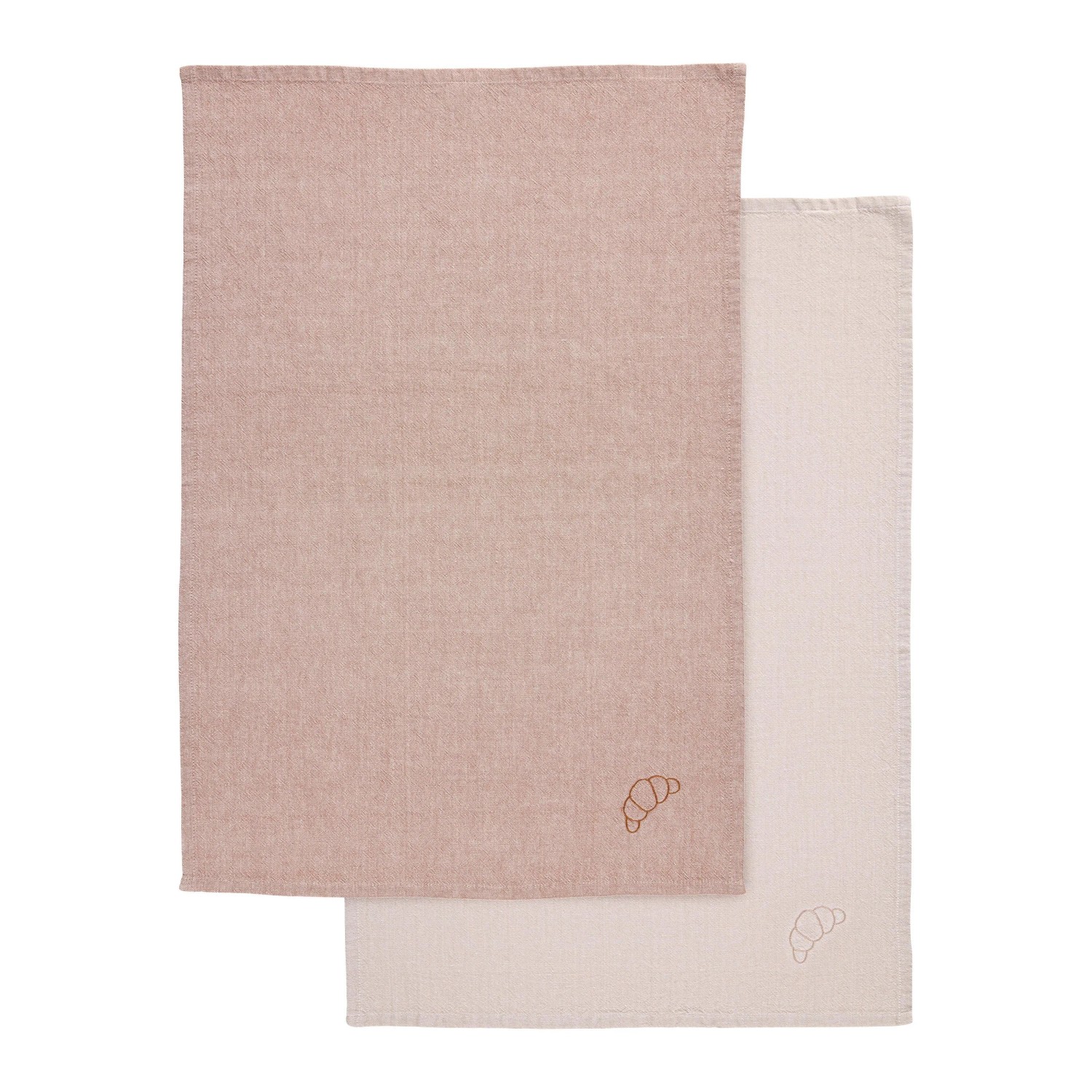 Mömax Geschirrtuch-Set Mette Braun/Beige, 2-teilig