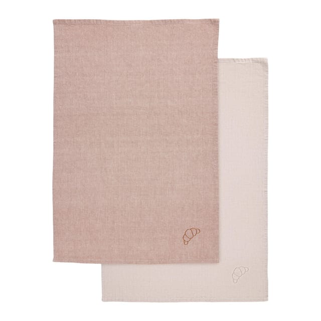 Mömax Geschirrtuch-Set Mette Braun/Beige, 2-teilig