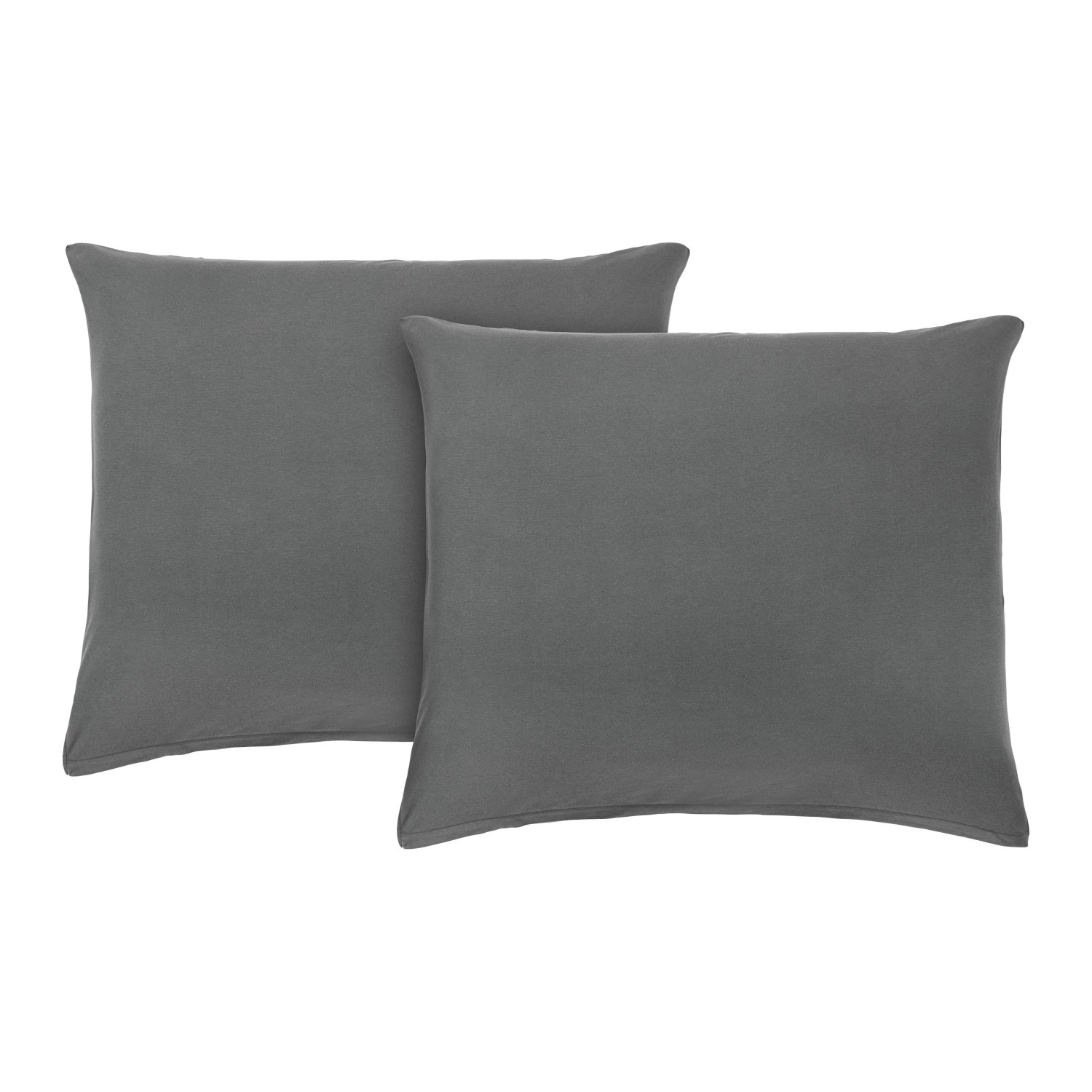 Modern Living Kissenhüllen-Set Basic Hellgrau ca. 80x80cm, 2 Stk.