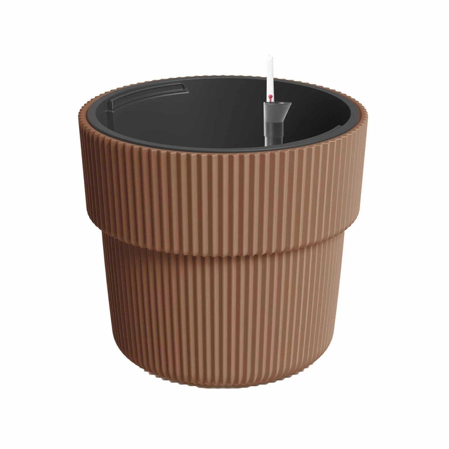 VidaAtHome.de Design-Pflanzgefäß VYLU ø 30cm mit Bewässerungseinsatz Braun