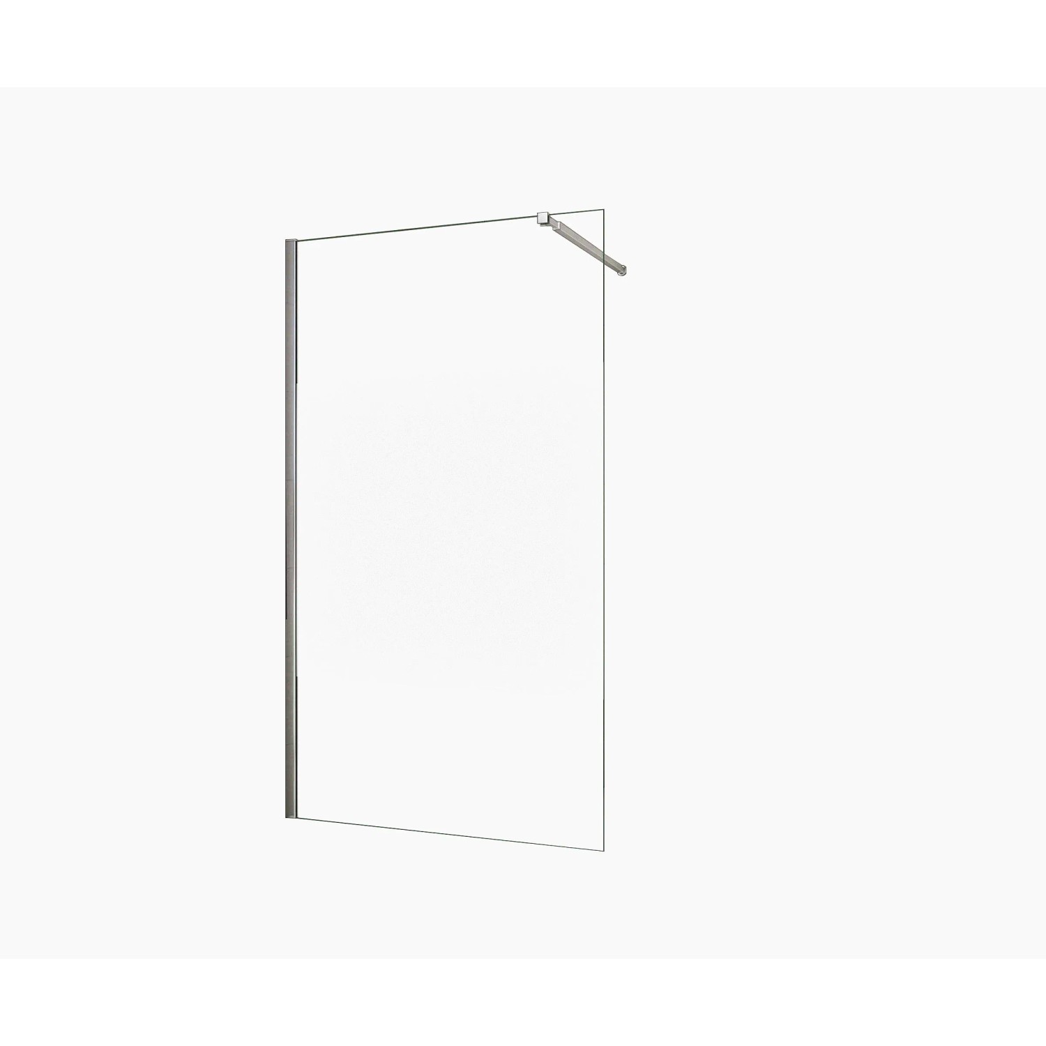 Duschparadies Walk In Duschen 95 x 195cm Walkin Duschwand 6mm Nano Glas Dusche Mit Stabilisierungsstange Hochglanz Verchromt