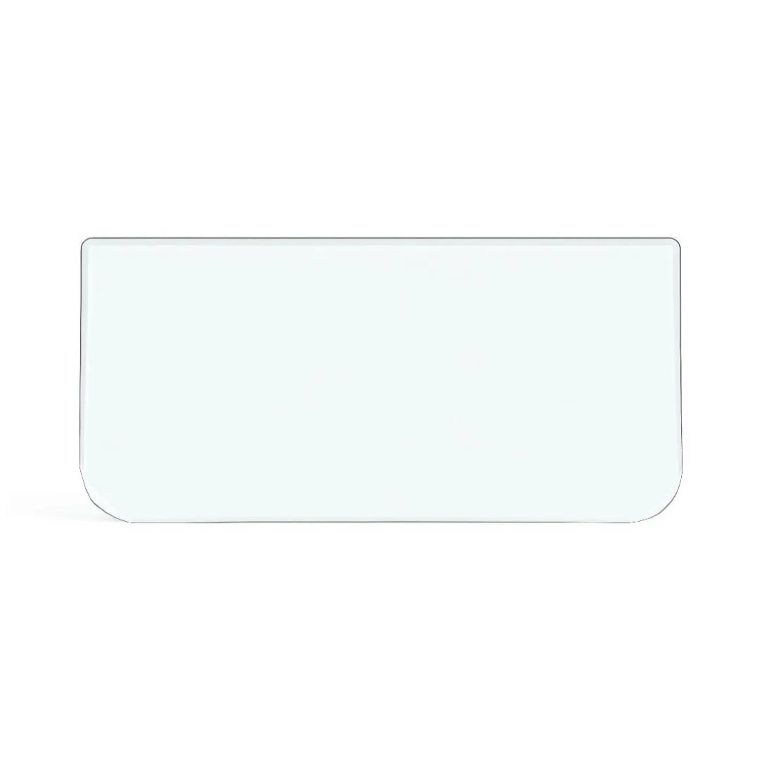 Feuercampus Funkenschutzplatte Glas für Kaminofen Rechteck Abgerundet 55 x 125 x 0,6 cm