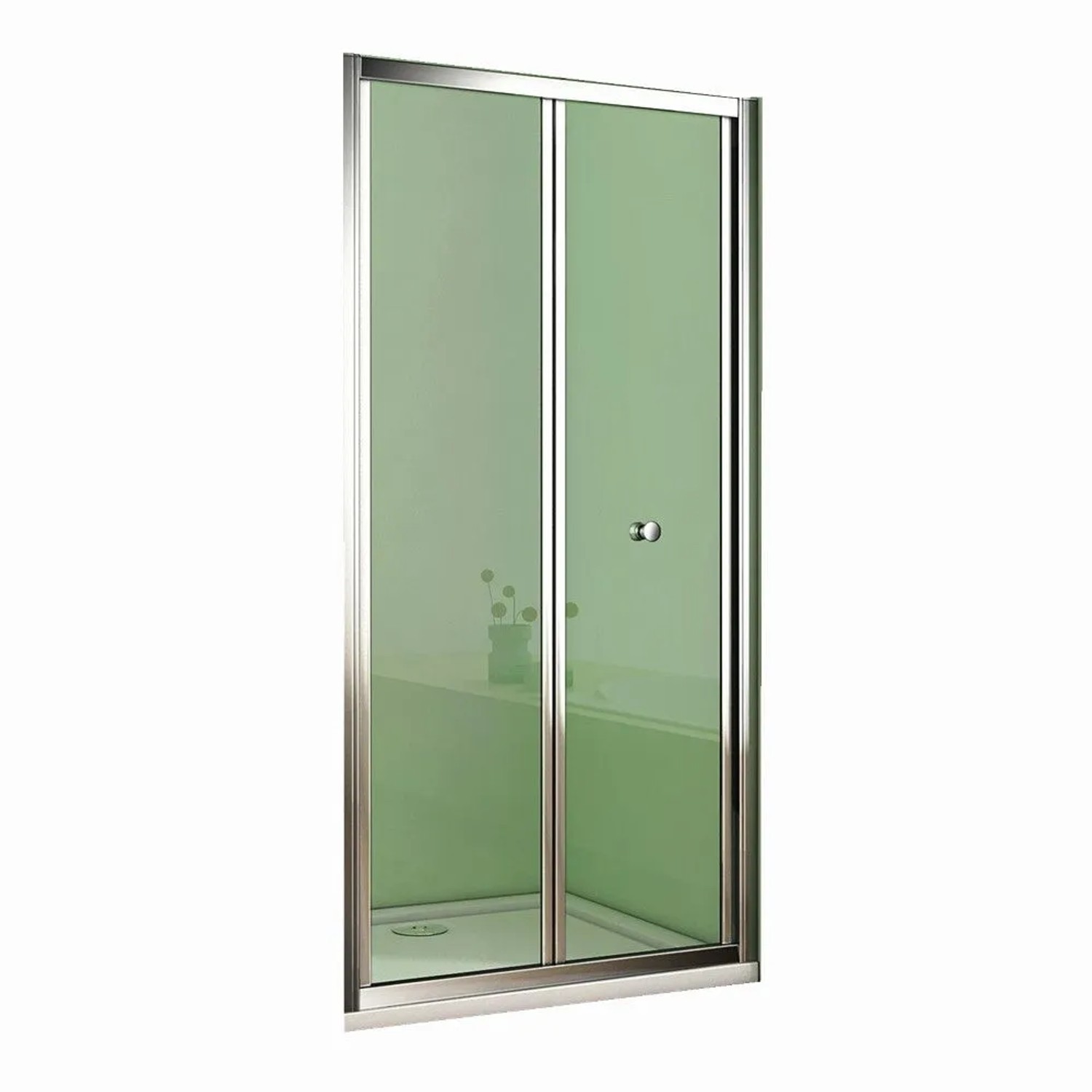Duschparadies 90 x 185cm Duschtür Falttür Nischentür Walkin Glas Duschetür 5mm ESG Glas Dusche Hochglanz Verchromt