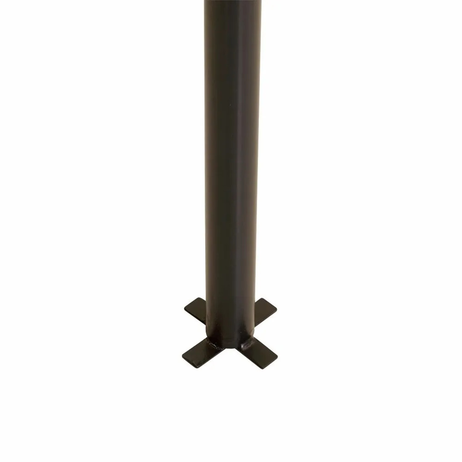 Zaunpfosten Stahl Grauschwarz pulverbeschichtet. Ø 4,24 cm x 186 cm