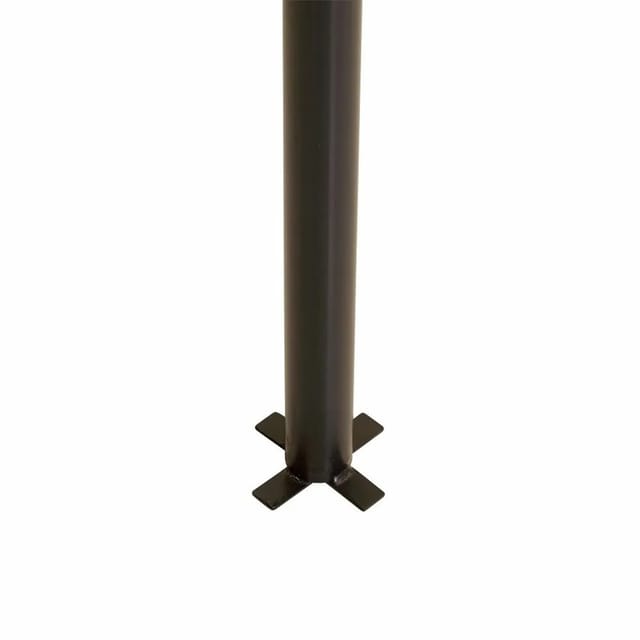 Zaunpfosten Stahl Grauschwarz pulverbeschichtet. Ø 4,24 cm x 186 cm