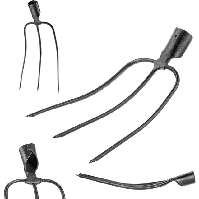 Heugabel ohne Stiel, aus Stahl, Mistgabel, Mistforke, Grabgabel, 3 Zinken - Kadax