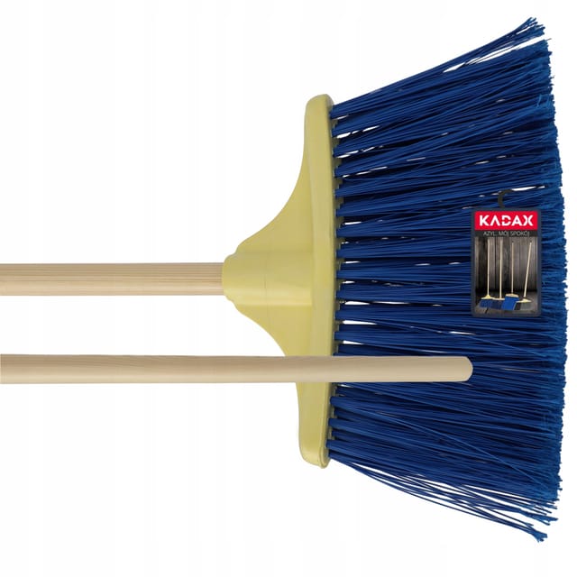 Besen zum Kehren von Straßen und Gehwege, 30 cm, Blau - Kadax