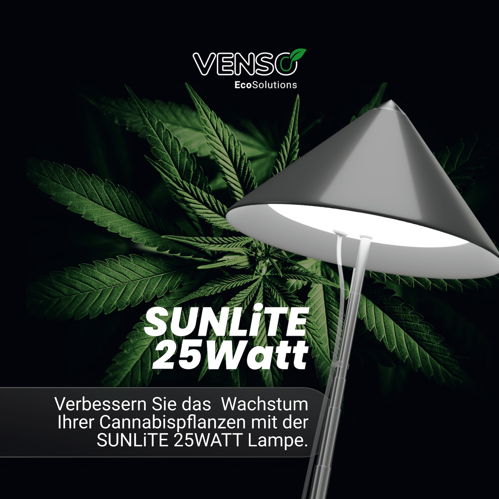 Parus by Venso SUNLiTE XL LED Vollspektrum Pflanzenlampe Weiß 25W Indoor Plants Pflanzen Beleuchtung, mit ausziehbarem Teleskopstab, Parus Pflanzenlampe für große und kleine Zimmerpflanzen