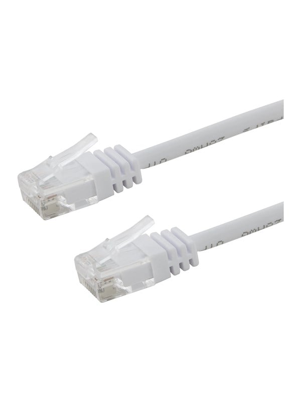 Deltaco patch cable - 2 m - white - Weiß