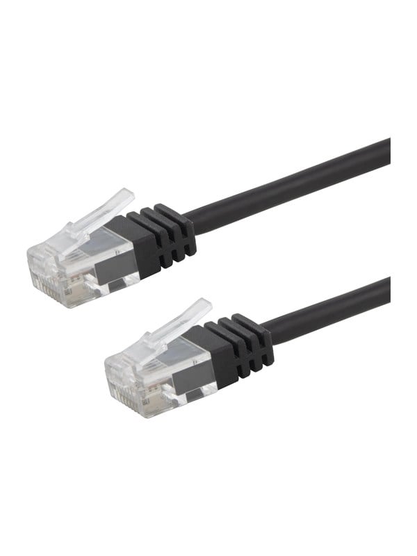 Deltaco patch cable - 75 cm - black - Schwarz