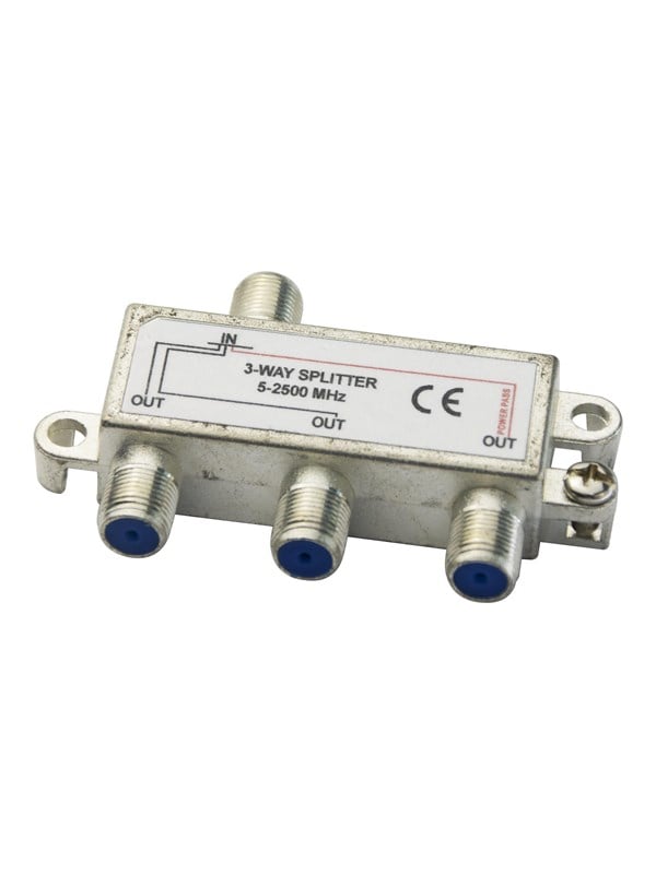 Deltaco - splitter - 3-way F-connectors DC pass Class A