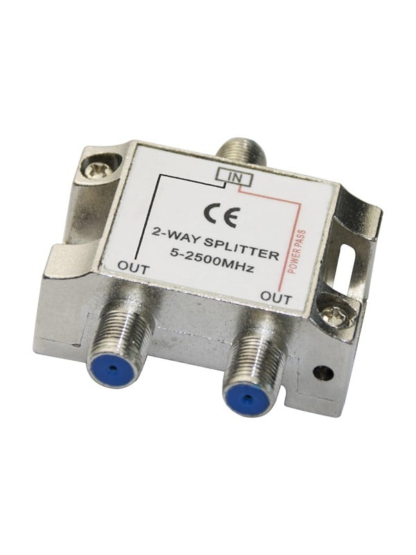 Deltaco - splitter - 2-way F-connectors DC pass Class A