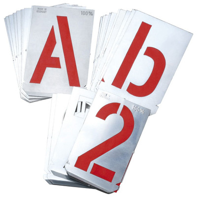 Signierschablonensatz, 0-9, 10 -teilig, Schriftgröße 60 mm