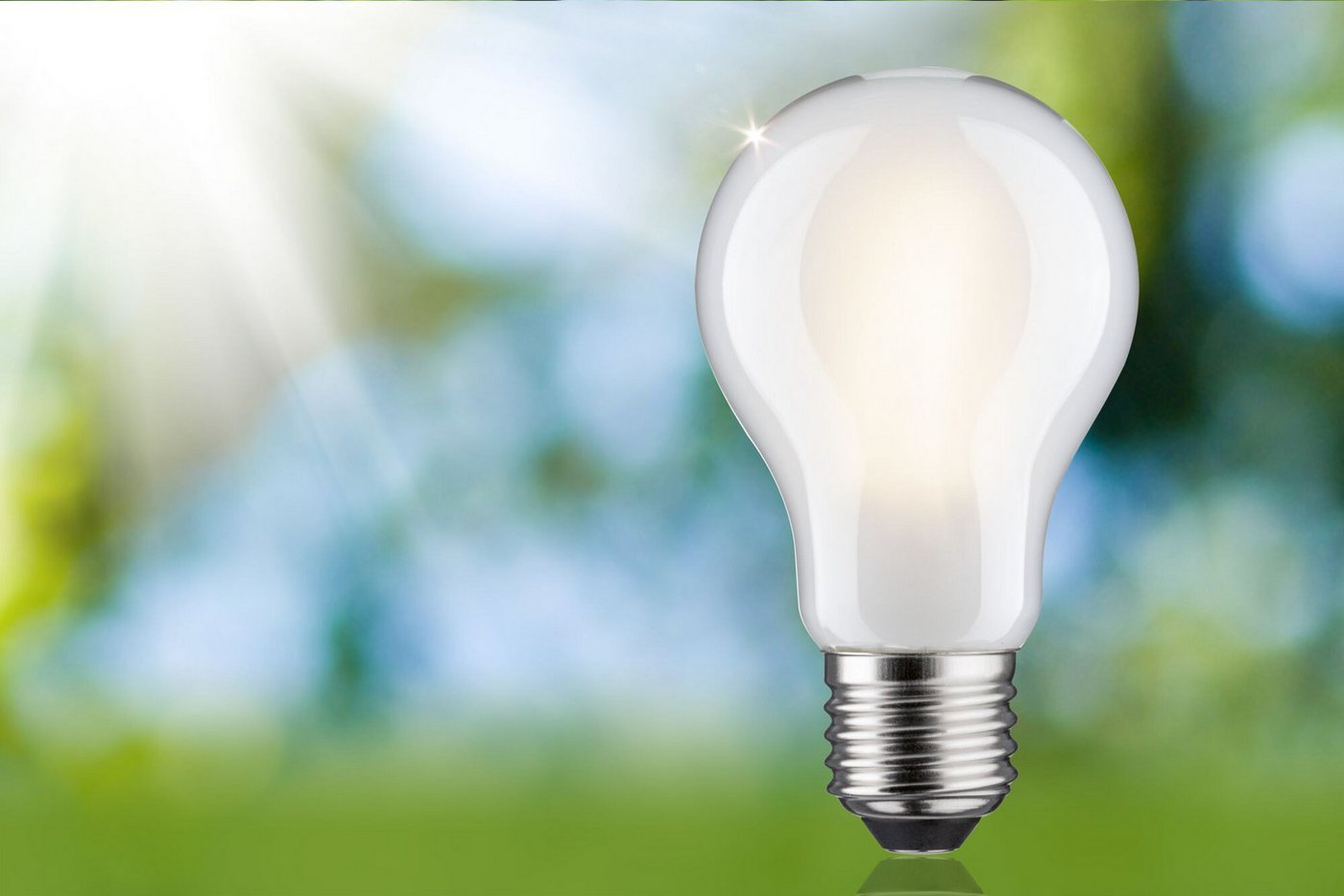 Paulmann LED-Leuchtmittel Eco-Line Filament 230V LED Birne E27 470lm 2,5W 3000K dimmbar Matt, E27, 1 St., Warmweiß Bild 4