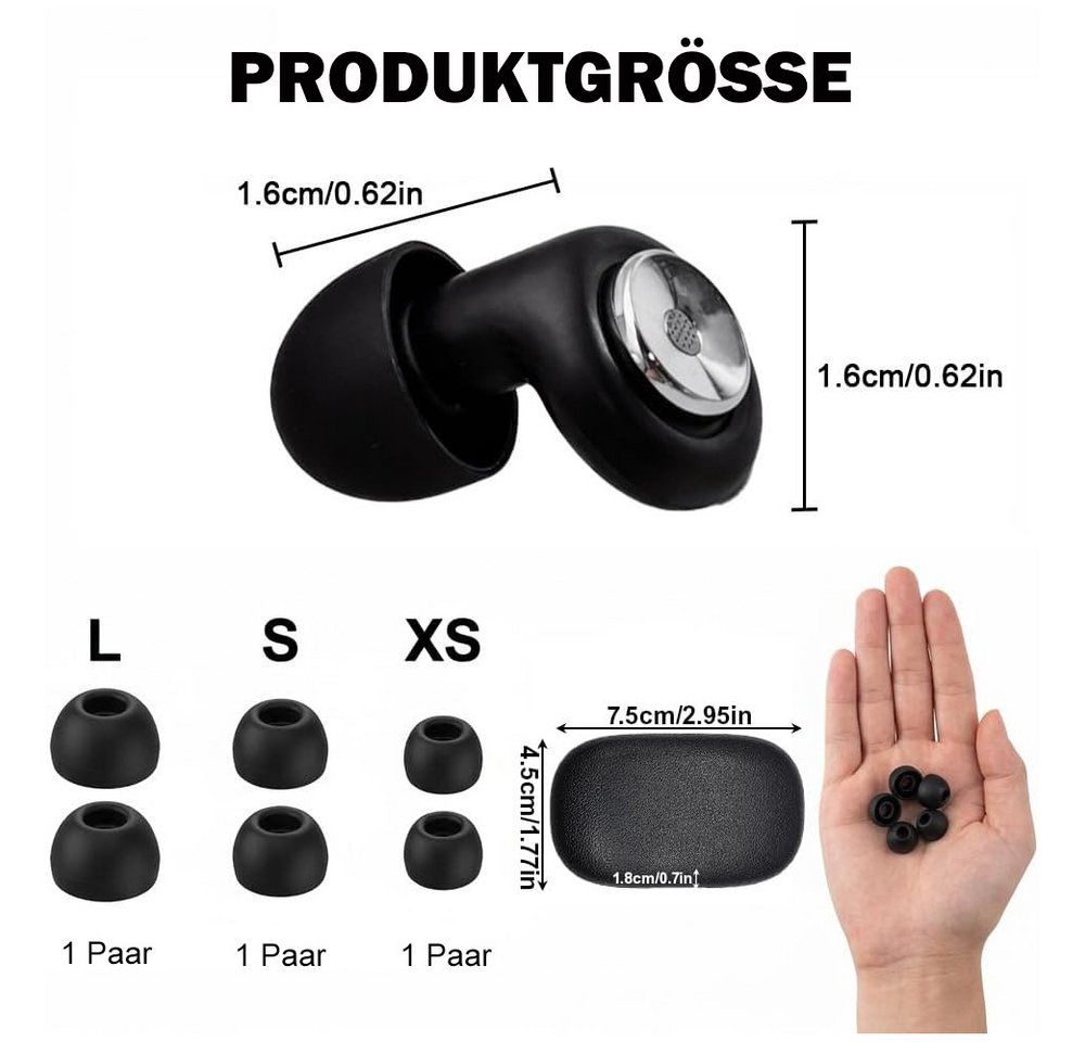 AFKSMILE Gehörschutzstöpsel Ohrstöpsel zum Schlafen, 45dB Ohrstöpsel mit Geräuschunterdrückung, Weich Bequem für Schlafen, Reisen, Konzentration, Flugzeug, Konzerte Bild 2