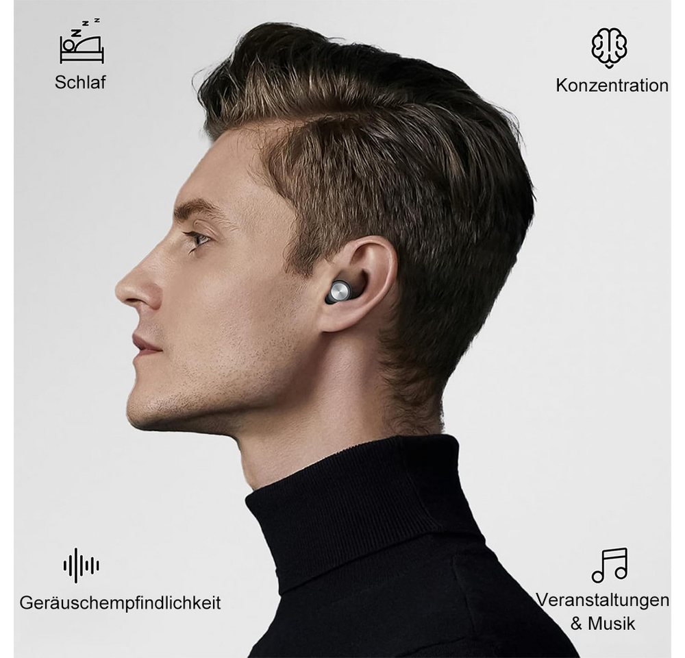 AFKSMILE Gehörschutzstöpsel Ohrstöpsel zum Schlafen, 45dB Ohrstöpsel mit Geräuschunterdrückung, Weich Bequem für Schlafen, Reisen, Konzentration, Flugzeug, Konzerte Bild 4