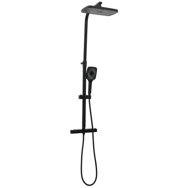 Vidaxl - Doppelkopf-Duschset mit Mischbatterie Schlauch Schwarz Messing 980526
