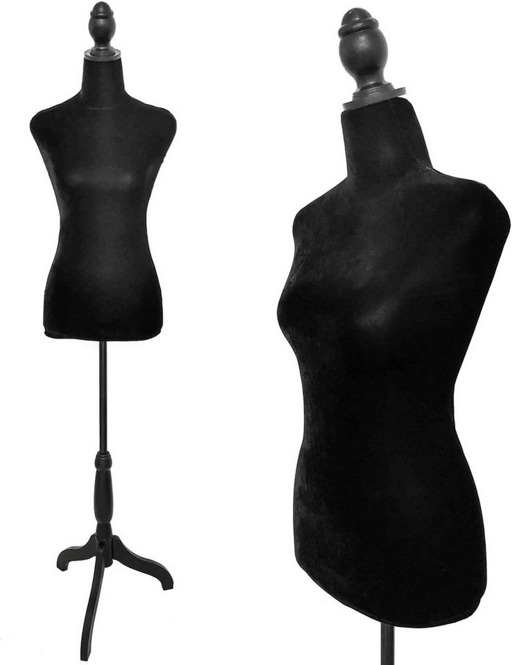 SHAREWIN Schneiderpuppe Schaumstoff-Torso Damenpuppe mit Ständer, Schneiderbüste, Kleiderpuppe, Ideal zur Präsentation von Hemden, Kleidern, Tops und Schmuck