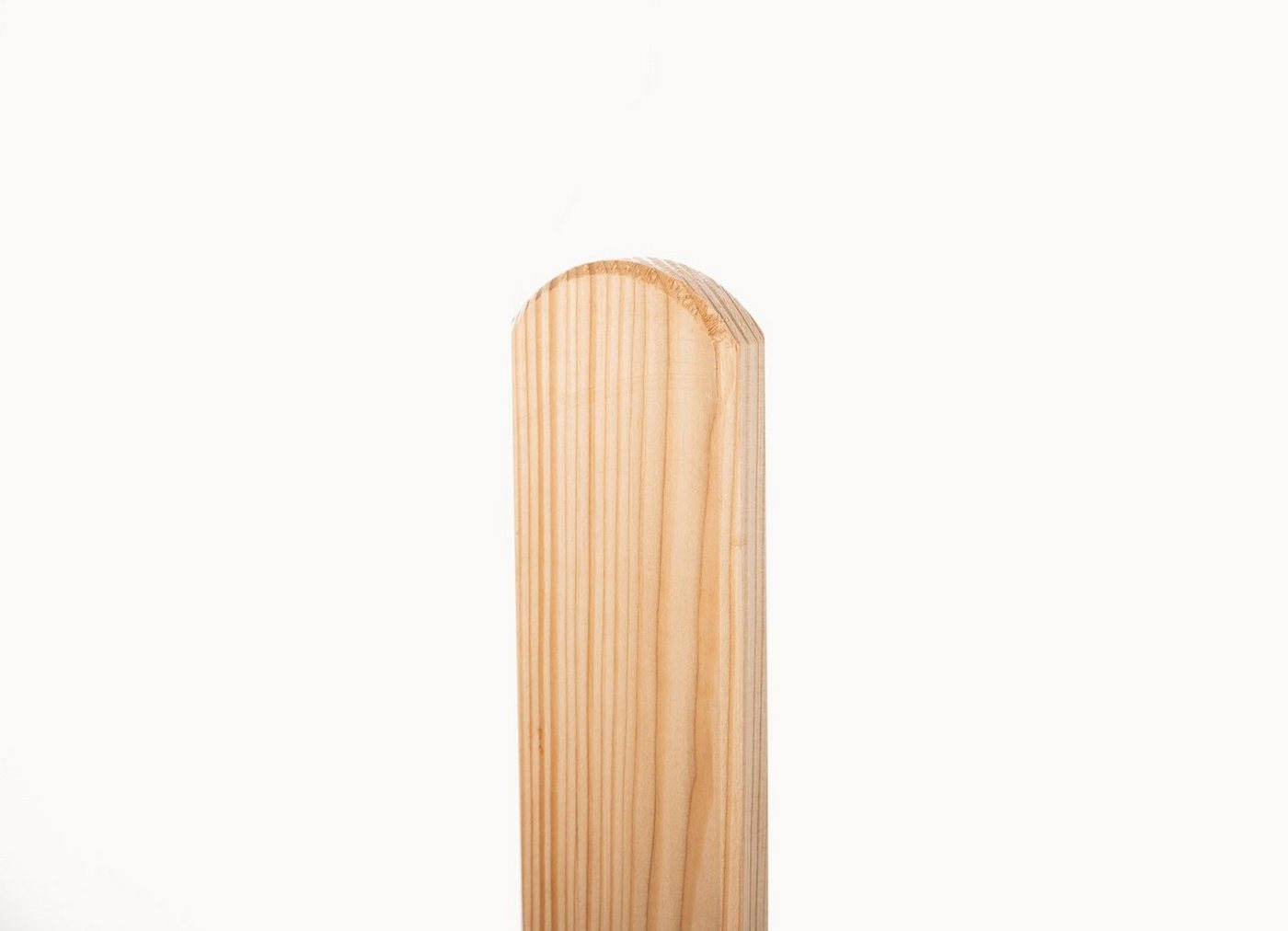 Mega-Holz Holzzaun Zaunlatten-Paket "Usedom" - Zaunbretter aus Lärche Holz 60-180 cm lang, (Sparset, 30-St., 90 cm), Zaunleisten mit runden Kopf - Langlebig & Gehobelt