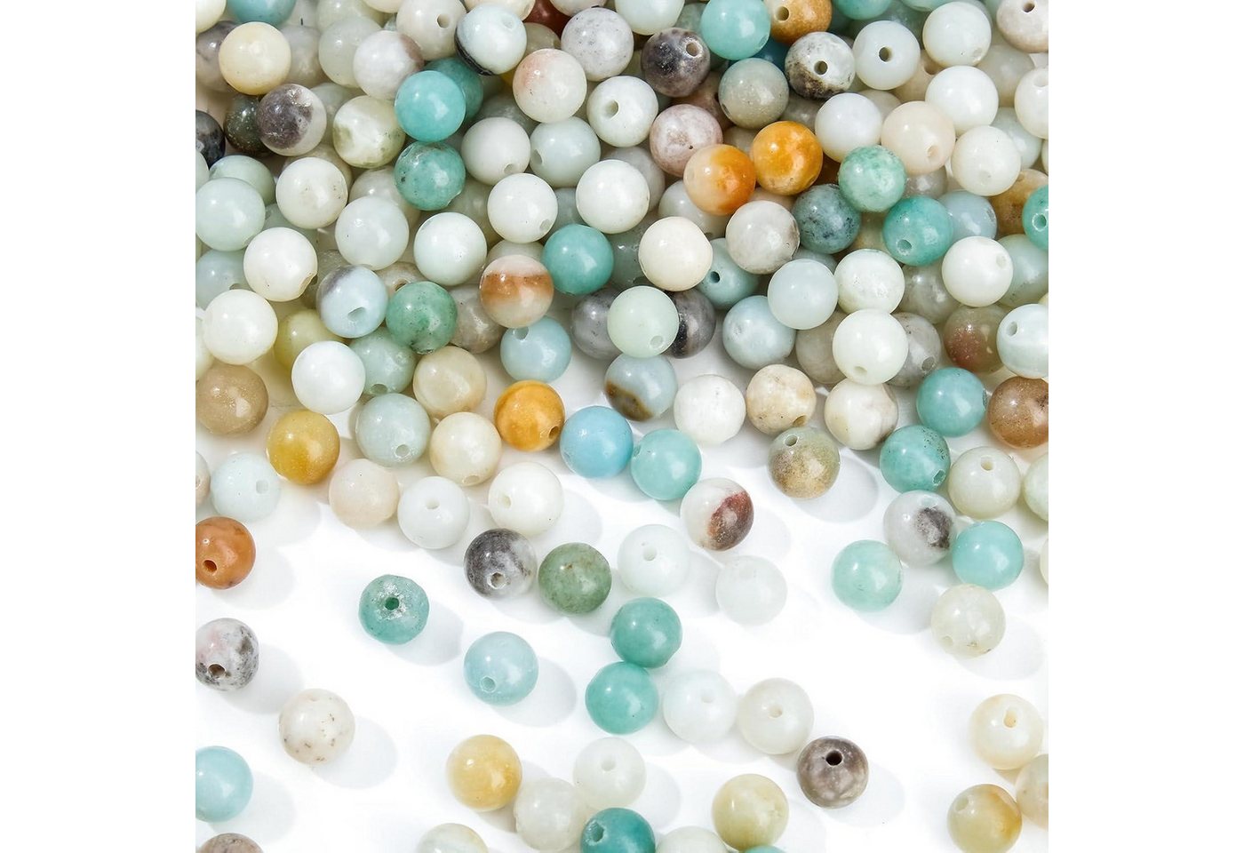 LuxusKollektion Bastelperlen 120 Natürliche Amazonit Perlen 6mm Runde Edelstein DIY Bild 2