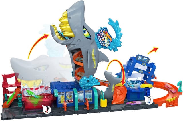 Hot wheels city ultra shark autowasche
