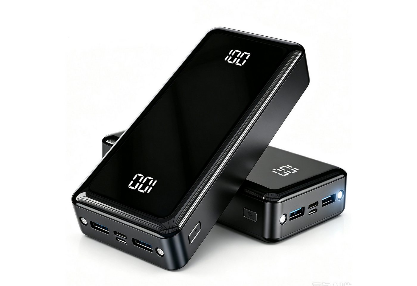 Pdgrid 24000 mAh 22,5 W 4 Ausgänge mit LED-Display Travel Battery Pack Powerbank 4 Ausgänge: 2x USB-A, 1×Type-C, 1×Micro 24000 mAh, Aufladen Ladegerät Bild 2
