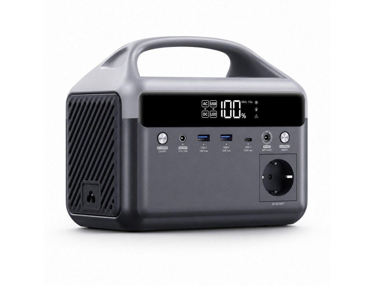 Goldstern-Tech Powerstation Tragbarer Stromspeicher 192 Wh LiFePO4-Akku 60000 mAh (12 V), 600 W Spitzenleistung, USB-C 45 W, LED-Licht Bild 4