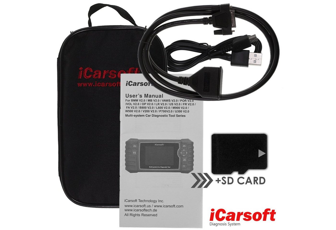 iCarsoft OBD2-Diagnosegerät OBD 2 Diagnosegerät LR V2.0 Scanner für Land Rover & Jaguar