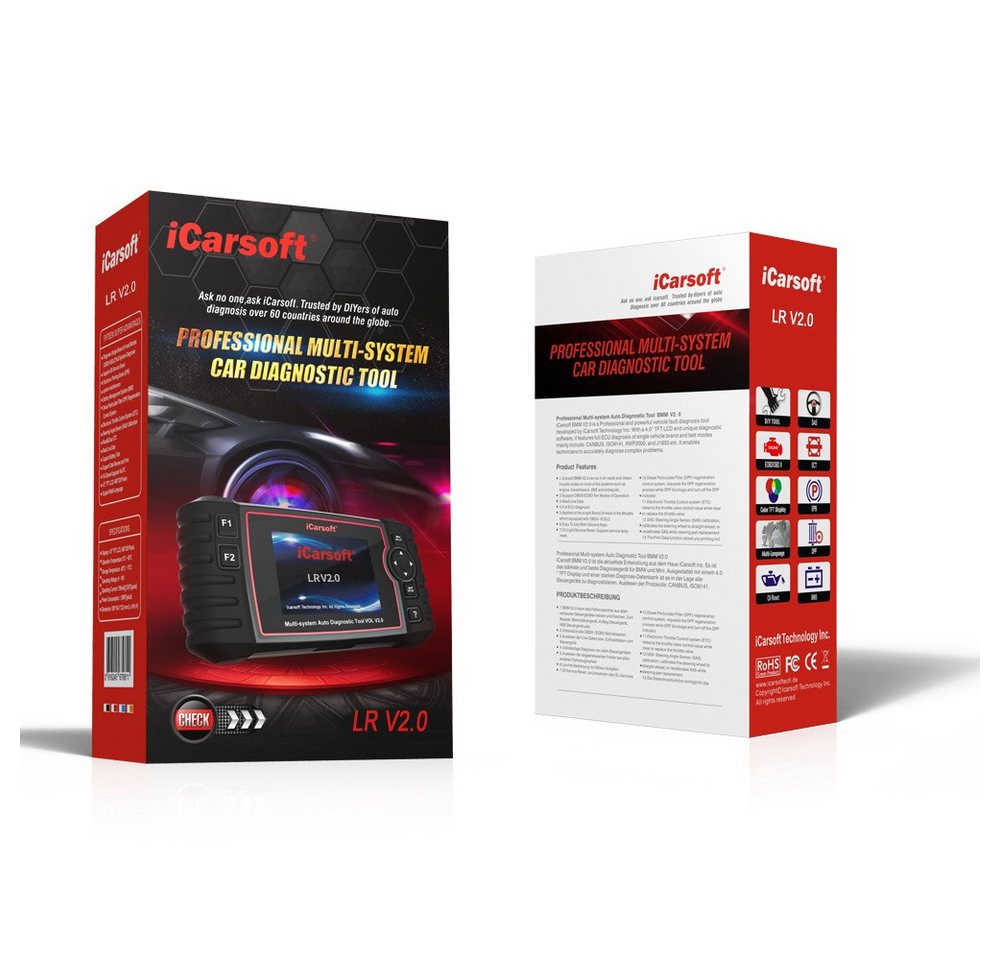 iCarsoft OBD2-Diagnosegerät OBD 2 Diagnosegerät LR V2.0 Scanner für Land Rover & Jaguar Bild 2