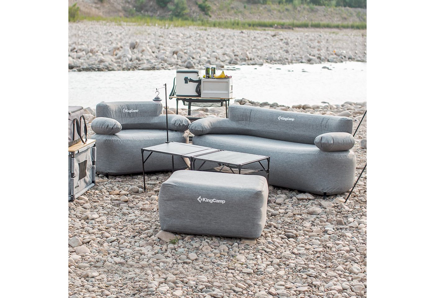 KingCamp Campingstuhl Camping Couch Air Sofa Granit Lounge - Outdoor Luf