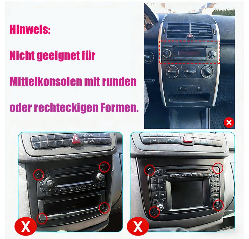 A-Sure Android 15 8-Core Für Mercedes-Benz A/B Klasse W169 W639 W245 GPS Navi Autoradio (RDS, Digitalradio (DAB), FM, AM, 1280*800 IPS Screen/8-Core CPU) Bild 3