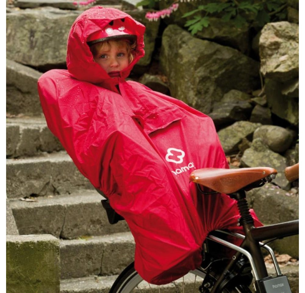 Hamax Fahrradkindersitz Hamax Regenponcho für das Kind im Sitz rot Bild 2