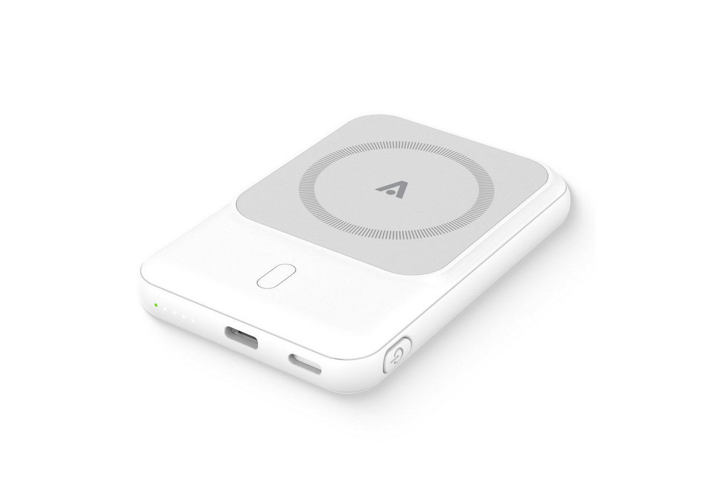 alkaya. Powerbank 5.000 mAh: Induktives Laden, Ports, kompatibel mit MagSafe Powerbank 5000 mAh, LED-Anzeige, Schnellladefunktion Bild 3