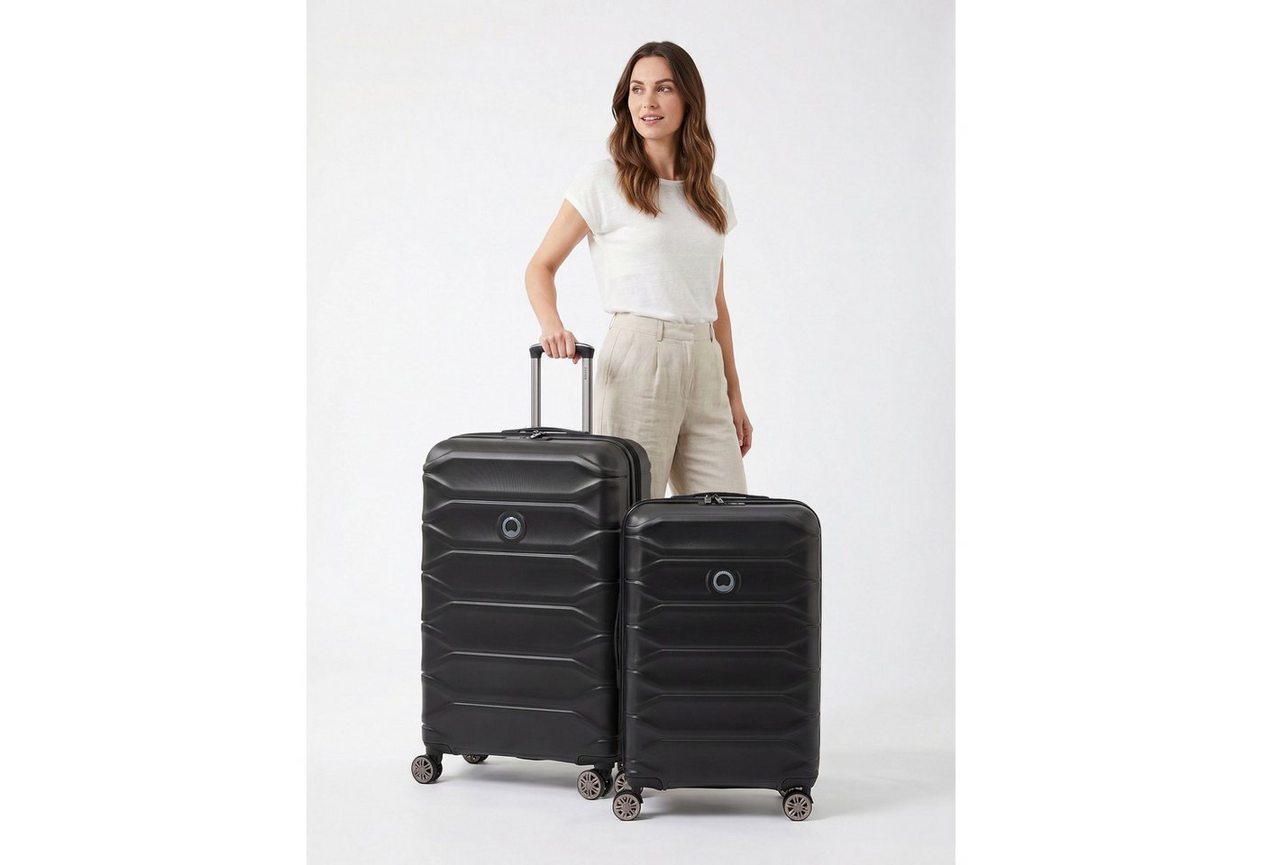 Delsey Paris Trolleyset Meteor, 4 Rollen, (2-teilig, 2 tlg), ABS